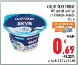 Conad YOGURT SKYR DANONE offerta