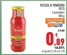 Conad Passata di Pomodoro Petti offerta