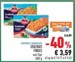 Conad Gratinati Findus offerta