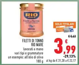 Conad FILETTI DI TONNO RIO MARE offerta