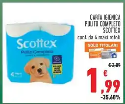 Conad Carta Igienica Pulito Completo Scottex offerta