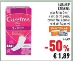 Conad SALVASLIP CAREFREE offerta