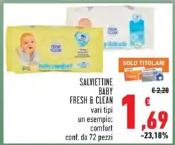 Conad SALVIETTINE BABY FRESH & CLEAN offerta