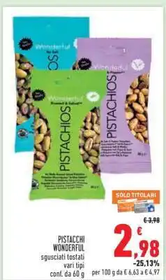 Conad PISTACCHI WONDERFUL offerta