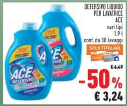 Conad DETERSIVO LIQUIDO PER LAVATRICE ACE offerta