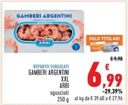 Conad GAMBERI ARGENTINI XXL ARBI offerta