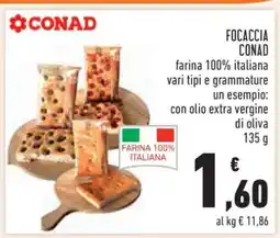 Conad Focaccia Conad offerta