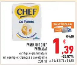 Conad PANNA UHT CHEF PARMALAT offerta