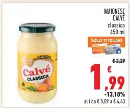 Conad Maionese Calvé Classica offerta