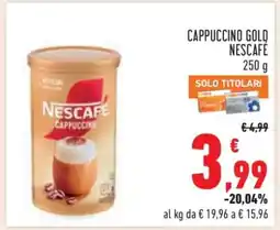 Conad Cappuccino Gold Nescafé offerta