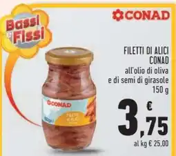 Conad Filetti di alici CONAD offerta