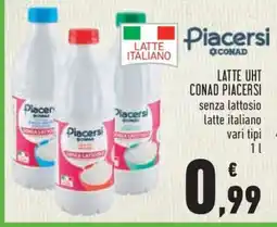 Conad LATTE UHT CONAD PIACERSI offerta