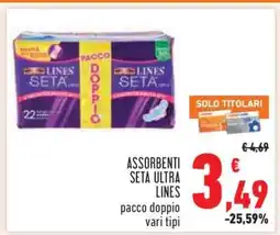 Conad Assorbenti Seta Ultra Lines offerta