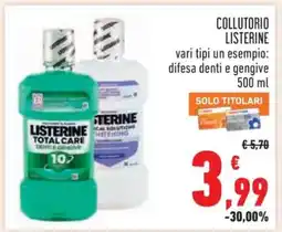 Conad Collutorio Listerine offerta