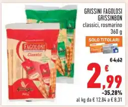 Conad GRISSINI FAGOLOSI GRISSINBON offerta