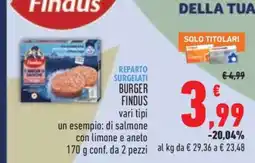 Conad BURGER FINDUS offerta