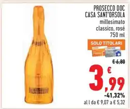 Conad Prosecco DOC Casa Sant'Orsola offerta
