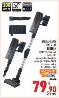 Conad ASPIRAPOLVERE SENZA FILO HOOVER offerta