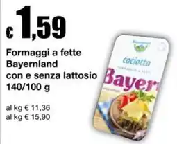 Sì con te Superstore Formaggi a fette Bayernland offerta