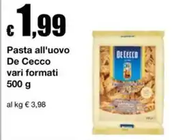 Sì con te Superstore Pasta all'uovo De Cecco offerta
