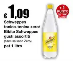 Sì con te Superstore Schweppes tonica-tonica zero/ Bibite Schweppes gusti assortiti offerta