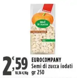 Rossotono Carrefour Semi di zucca iodati offerta