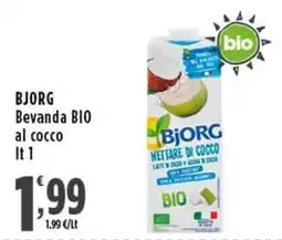 Rossotono Carrefour Bjorg bevanda bio al cocco offerta