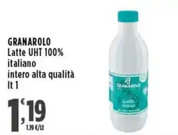Rossotono Carrefour Latte UHT 100% italiano intero alta qualità Granarolo offerta