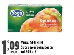 Rossotono Carrefour Yoga Optimum Succo ace/pera/pesca offerta