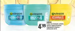 Rossotono Carrefour Garnier Crema viso idratante sorbetto salicylic leggera/hyaluron rimpolpante/vitamina c antimacchie offerta