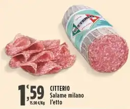 Rossotono Carrefour Citterio Salame milano offerta