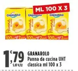Rossotono Carrefour Granarolo Panna da cucina UHT classica offerta
