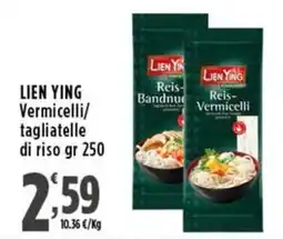 Rossotono Carrefour Lien Ying Vermicelli/tagliatelle di riso offerta
