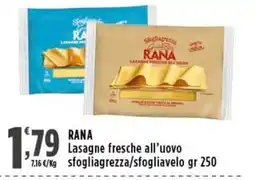 Rossotono Carrefour RANA Lasagne fresche all'uovo offerta