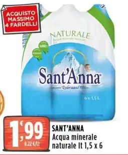 Rossotono Carrefour Sant'Anna Acqua minerale naturale offerta
