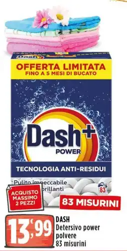 Rossotono Carrefour Dash Detersivo power polvere offerta