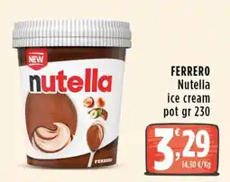 Rossotono Carrefour Ferrero Nutella ice cream offerta