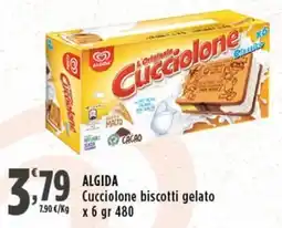 Rossotono Carrefour Algida Cucciolone biscotti gelato offerta