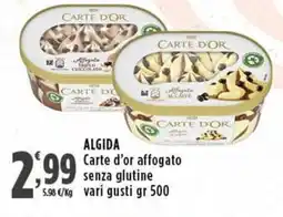 Rossotono Carrefour Algida Carte d'or affogato senza glutine offerta