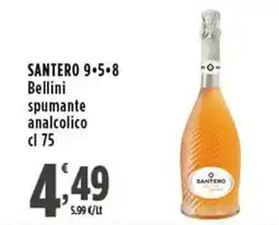 Rossotono Carrefour Bellini spumante analcolico offerta