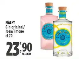 Rossotono Carrefour Malfy Gin original/ rosa/limone offerta
