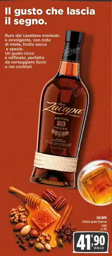 Rossotono Carrefour Zacapa Solera gran riserva rum offerta