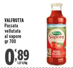 Rossotono Carrefour Valfrutta Passata vellutata al vapore offerta