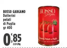 Rossotono Carrefour Rossogargano Datterini pelati di Puglia offerta