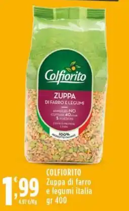 Rossotono Carrefour Colfiorito Zuppa di farro e legumi offerta