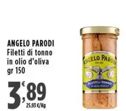 Rossotono Carrefour Filetti di tonno in olio d'oliva Angelo Parodi offerta