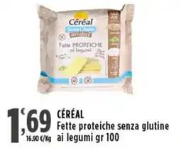 Rossotono Carrefour Céréal Fette proteiche senza glutine ai legumi offerta