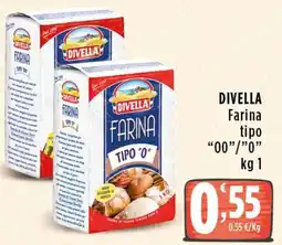 Rossotono Carrefour Divella Farina tipo "00"/"0" offerta