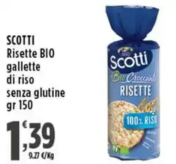 Rossotono Carrefour Scotti Risette BIO gallette di riso senza glutine offerta