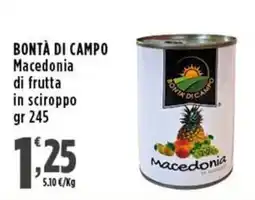 Rossotono Carrefour Bontà di campo Macedonia di frutta in sciroppo offerta